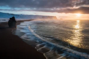South coastline in Iceland seen from above.