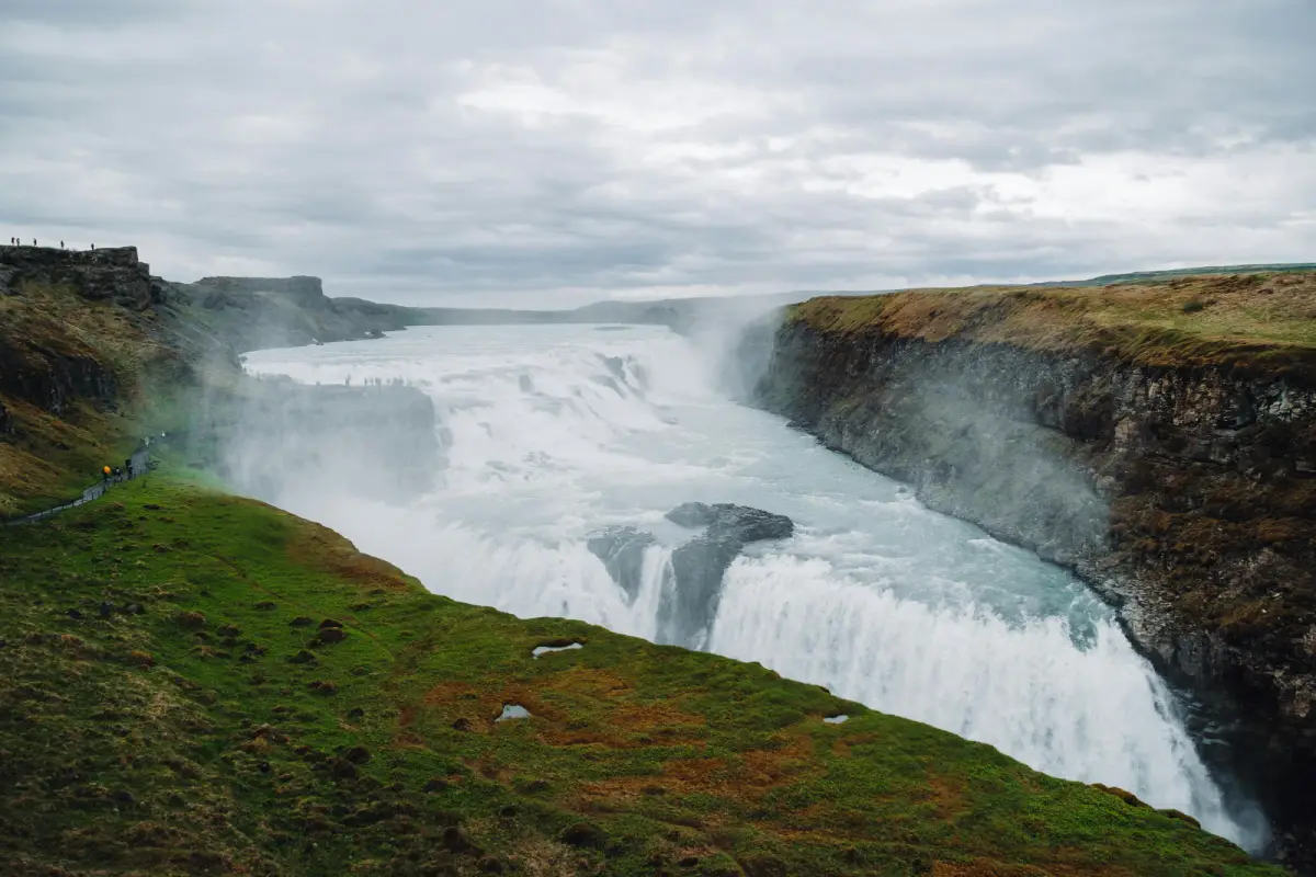 Gullfoss waterfall has 3 tiers.