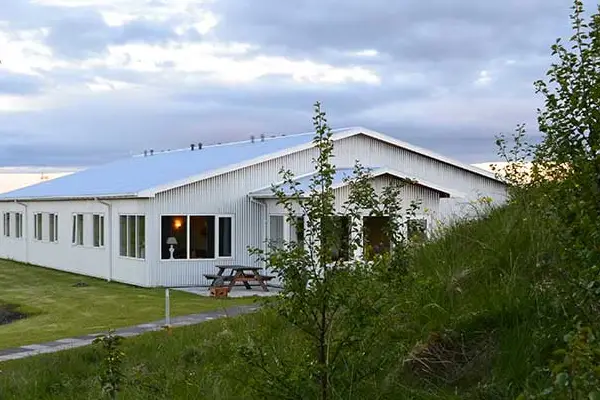 Lambastaðir Guesthouse is in rural Iceland with wide open fields and peaceful surroundings
