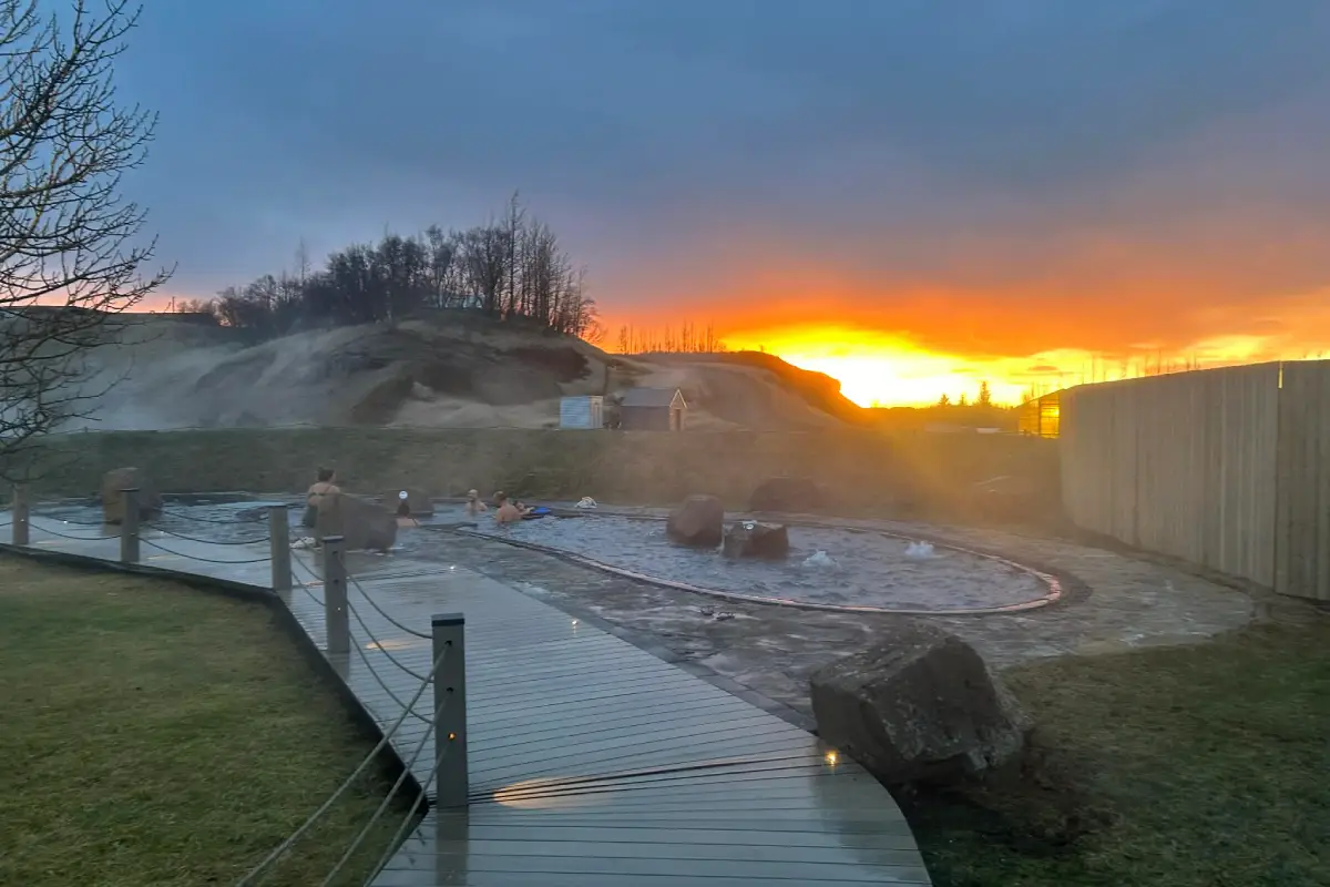 Geothermal area around Secret Lagoon