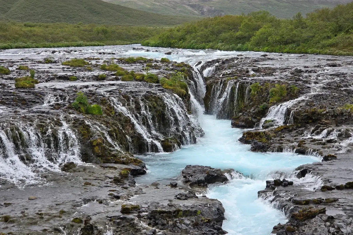 Br&uacute;arfoss blue waterfall