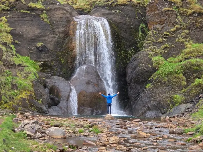 Helgufoss Waterfall