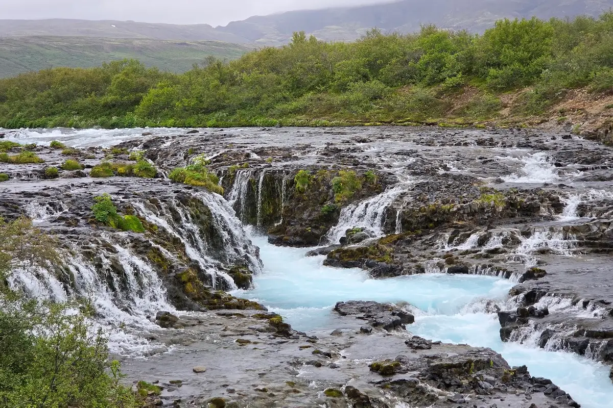 Vivid blue water at Br&uacute;arfoss
